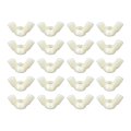 1 4 -20 Wing Nut 30 Pcs Nylon Butterfly Nuts Fasteners Parts Hand Twist Tighten For Machinery Electronic Equipment Diy White 