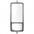 United Pacific 60027 Stainless Steel 7in X 16in Heated West Coast Mirror W Convex Lower Universal Fitment Improves Visibility A 