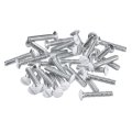 100pcs Wall Plate Screws 3 4 Long 6-32 Thread Outlet White Oval Head Milled Slot Panel Switch For Light Electrical Cover 