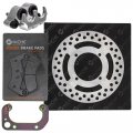Niche Front Right Brake Rotor Caliper Pad Kit For Polaris Ranger Ev 700 Crew 500