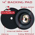 Stade Grade Wet 5 Diamond Polishing Pads Set Rubber Backer For Granite Marble Stone 
