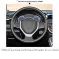 Mewant Customized Black Artificial Leather Car Steering Wheel Coverfor Suzuki Swift 2011-2017 Vitara 2015-2019 Celerio Sx4