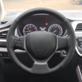 Mewant Customized Black Artificial Leather Car Steering Wheel Coverfor Suzuki Swift 2011-2017 Vitara 2015-2019 Celerio Sx4