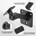 Uxcell Black Swivel Hand Rail Brackets Adjustable Square For Staircase Stair 4 Pcs