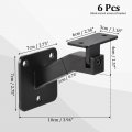 Uxcell Black Swivel Hand Rail Brackets Adjustable Square For Staircase Stair 4 Pcs