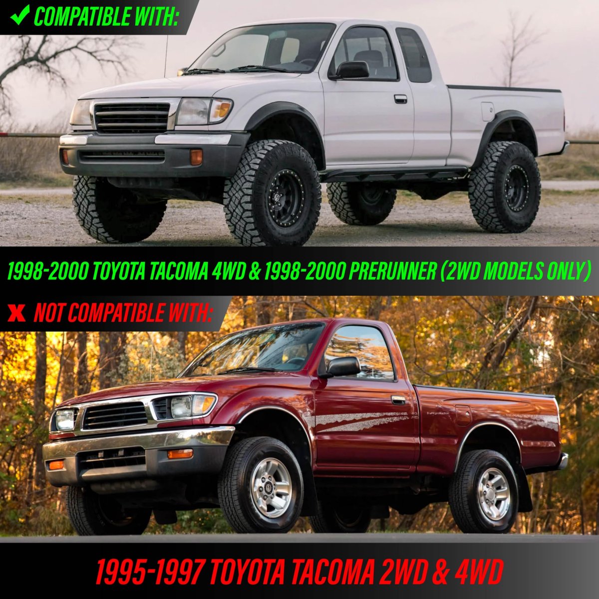 Usr 98-00 Tacoma 4wd Bumper Lights A Front Turn Signal Lamps Left Right Pair For 1998-2000 Toyota 4x4 Pickup Prerunner 2wd