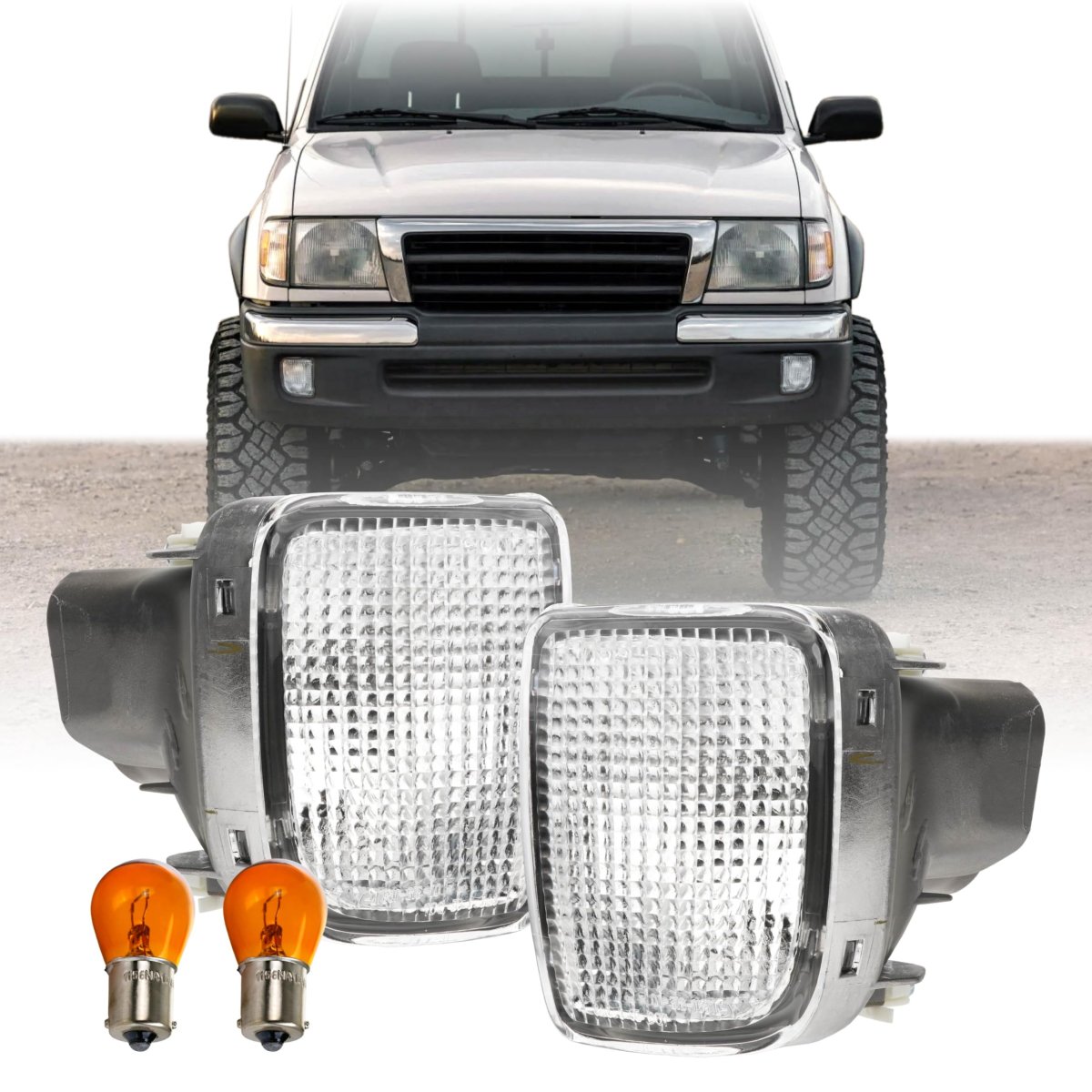 Usr 98-00 Tacoma 4wd Bumper Lights A Front Turn Signal Lamps Left Right Pair For 1998-2000 Toyota 4x4 Pickup Prerunner 2wd