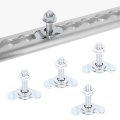 M8x40 Threaded Stud Nut Fitting L Track Double Lug Tie Down For Truck Bed Trailer Cargo Pickup Rv Atv 6000 Lbs Silver