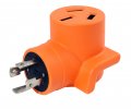 Ac Works Wdl14301050 30amp 4-prong L14-30p Generator Locking Plug To 10-50r 50amp 125 250volt Welder Adapter 