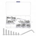 Uxcell M5 Torx Security Screws Kit M5x8 10 12 16 20 25 30mm 70pcs 304 Stainless Steel Round Head Tamper Proof Screw W 1pcs T25