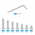Uxcell M5 Torx Security Screws Kit M5x8 10 12 16 20 25 30mm 70pcs 304 Stainless Steel Round Head Tamper Proof Screw W 1pcs T25