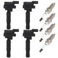 Fits 2003-2005 For Mercedes-benz C230 1 8l L4 Ignition Coil Packs 3-pins Uf555 Coils With 4 Iridium Spark Plugs Pack