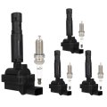 Fits 2003-2005 For Mercedes-benz C230 1 8l L4 Ignition Coil Packs 3-pins Uf555 Coils With 4 Iridium Spark Plugs Pack