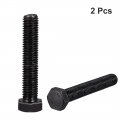 Uxcell M14x100mm Hex Head Screw Bolts Fastener Grade 8 Carbon Steel Black 2pcs