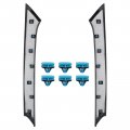 Autokay A-pillar Front Molding Windshield Outer Trim With Side Tape Replacement For Ford Flex 2009-2019 Pair Pillar Left Right