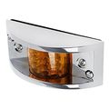 Partsam 6x 4-4 5 Rectangular Chrome Armored Clearance Side Marker Light 12 Led Amber