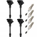 Aintier 4 Ignition Coils Wilth Iridium Spark Plugs For Honda Fit 1 5l 2015-2016 For Civic 2 0l 2016-2018 Uf-749 Jsd02-172
