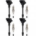 Aintier 4 Ignition Coils Wilth Iridium Spark Plugs For Honda Fit 1 5l 2015-2016 For Civic 2 0l 2016-2018 Uf-749 Jsd02-172