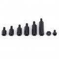 250pcs Plastic Shims Standoffs Nylon Spacer M2 M3 Male Female Hex Column Screws Nuts Assortment Kit For Communication