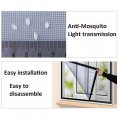 Loboo Idea Fiberglass Window Screen Netting Mesh Curtain Diy Self-adhesive Net With Hook And Loop Sticky Tape Fitted To