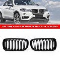 Topteng Car Front Kidney Grille Double Slat Grill Black Fits For Bmw X5 F15 2013-2018 X6 F16 2014-2018 X5m F85 2015-2018 X6m