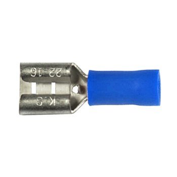K4 1 4 Blue Female Slide On Terminal For 14-16 Gauge Wire Qty 12 Pack
