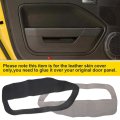 Door Panel Insert Cards Cover For Ford Mustang 2005 2006 2007 2008 2009 Black Leather Left Driver Right Passenger Side 2pcs