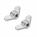 Uxcell M10 Wing Nuts Stainless Steel 304 Fasteners Parts Hurrican Screws Hand Twist Tighten Ear Butterfly Nut 2pcs