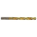 Titanium Nitride Coated Hss Drill Bit 1 4 In Straight Shank Jobber Length For Metal And Steel Drilling 