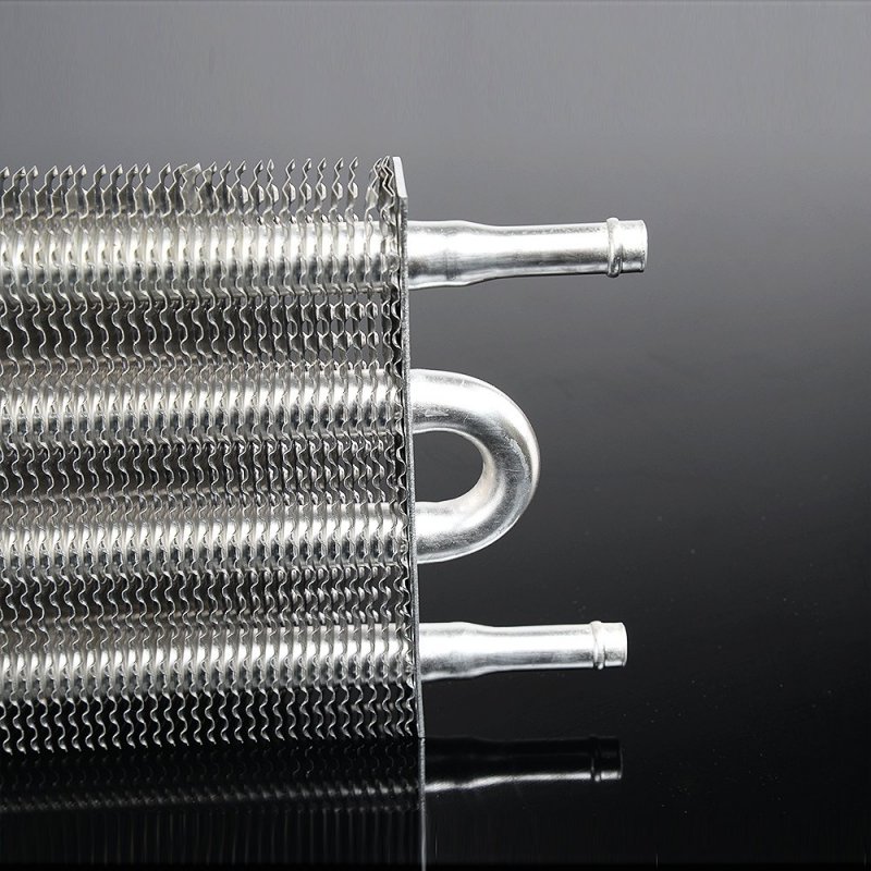 4 Row An6 Aluminum Transmission Racing Oil Cooler And Hose Mounting Kit Universal For Cars Trucks Silver 13 6 In X 5 0 75