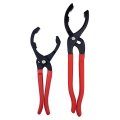 Adjustable Oil Filter Pliers Set 10 In And 12 Multifunction Removal Tool For Filters Conduit Fittings High Carbon Steel Black 