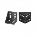 2set Inside Corner Bracket Gusset Kits 56x56x59mm 6060 Angle Connector For European Series Aluminum Profile Black 16 X T-slot 