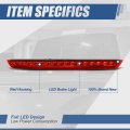 Auto Dynasty High Mount Red Housing Led 3rd Third Tail Brake Light Lamp Compatible With Chevy Suburban Tahoe Gmc Yukon Xl 1500