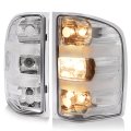Rear Tail Light Pair For 2007 2013 Chevrolet Silverado 1500 2014 2500 3500 Hd 2010 Gmc Sierra Go-5679 Clear Lens Chrome 