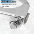 X Autohaux Exhaust Pipe Clamp 118mm Mounting For Muffler Hose U-shaped Support Bracket Car
