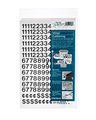 Chartpak Self-adhesive Vinyl Numbers 1 2 Inch High Black 210 Per Pack 01110