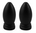 Urbanest Set Of 2 Bolton Lamp Finial 1 3 8-inch Tall Black 