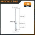 100 Pcs 8 In X 1 2 Countersunk Head Blind Rivets Zinc Plated Carbon Steel Grip And Mandrel Cap Silver