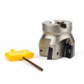 Yufutol 90 Degree Square Shoulder Indexable Face Mill With 5 Pcs Apkt1604 Carbide Inserts A 2 Cutting Diameter 1 Overall Length 