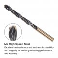 Uxcell 12pcs Jobber Drill Bits 6 5mm 0 256 Black Nitride Gold Titanium Coated M2 High Speed Steel Hss Twist For Stainless