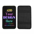 Qyezwvo Custom Armrest Cover For Car Personalized Add Your Image Text Name Logo Neoprene Pad Waterproof Non Slip Seat Box Most