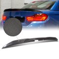 Psm-style Rear Car Trunk Lid Spoiler Compatible With Bmw M4 Convertible 2015-2020 Glossy Black Carbon Fiber