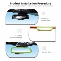 Cherocar For Dodge Inner Rearview Mirror Cover Decoration Trim Interior Accessories Challenger 2015-2022 Charger 2010-2022 Ram