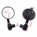 Httmt Mt431- Motorcycle Black Adjustable Heavy Duty Round Street Bike Bar End Mirrors 7 8 Compatible With Bimmer Suzuk Yamah