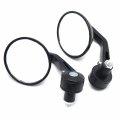 Httmt Mt431- Motorcycle Black Adjustable Heavy Duty Round Street Bike Bar End Mirrors 7 8 Compatible With Bimmer Suzuk Yamah