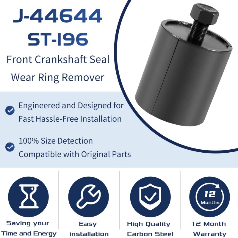 J-44644l Front Crankshaft Seal And Wear Sleeve Remover Puller Fits For 6 6l Duramax Diesel Engine Isuzu 6 Alt St-1944644l Front