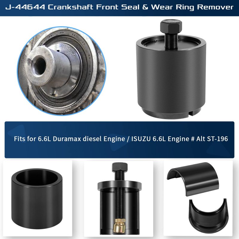 J-44644l Front Crankshaft Seal And Wear Sleeve Remover Puller Fits For 6 6l Duramax Diesel Engine Isuzu 6 Alt St-1944644l Front