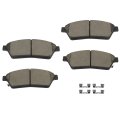Front Ceramic Disc Brake Pad Set D1422 For Cadillac Srx 2010 2016 And Saab 9 4x 2011 4 Piece With Hardware 