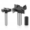 Cnc Spoilboard Surfacing Router Bits 2 Piece Carbide Slab Flattening Set 1 4 In Shank Diameter And Planing 