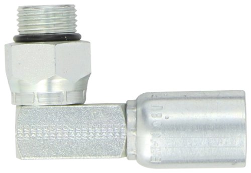 Eaton Weatherhead Coll-o-crimp 08u-r70 90 Degree Male Swivel Elbow Fitting Straight Thread O-ring Low Carbon Steel 1 2 Hose Id